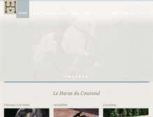 Tablet Screenshot of haras-du-coussoul.com